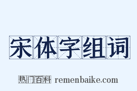 宋体字组词是什么意思的图片